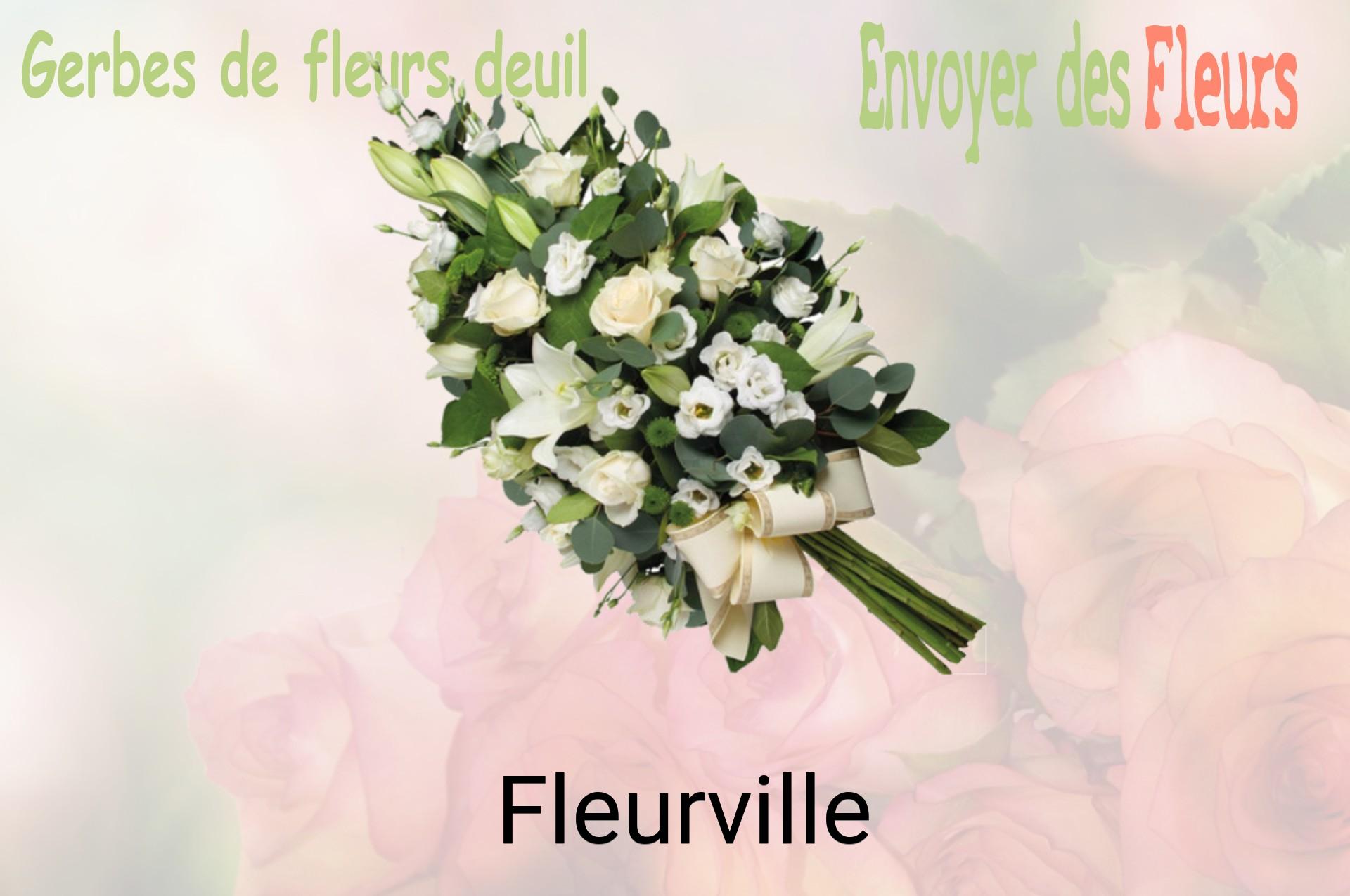Gerbe de fleurs de deuil livrée à Fleurville